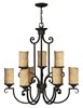 Picture of 100w Chandelier Casa MED Antique Scavo Olde Black Two Tier Foyer