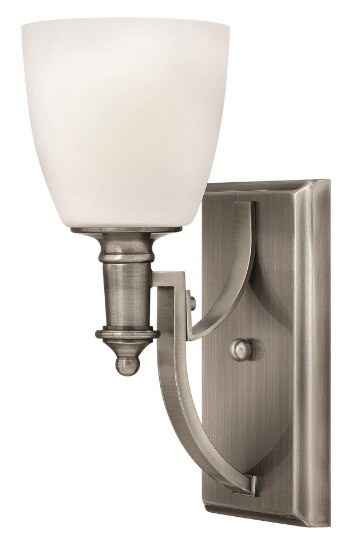 Foto para 100w Sconce Truman MED Etched Opal Antique Nickel