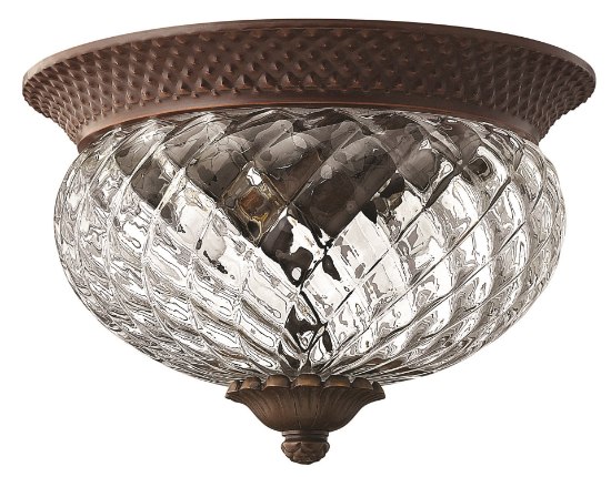 Picture of 60w Foyer Plantation MED Clear Optic Copper Bronze Flush Mount