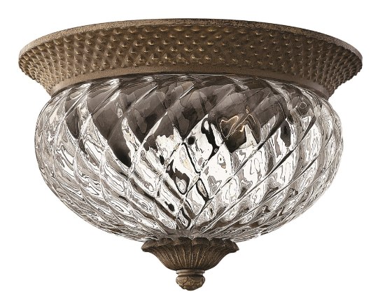 Picture of 60w Bath Plantation MED Clear Optic Pearl Bronze Flush Mount