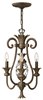 Picture of 60w Chandelier Plantation CAND Clear Optic Pearl Bronze Three Light