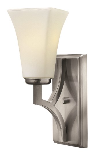 Foto para 100w Sconce Spencer MED Etched Opal Brushed Nickel