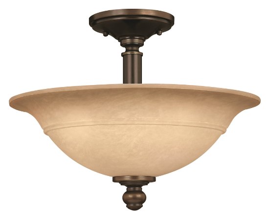 Picture of 75w Foyer Plymouth MED Mocha-Colored Olde Bronze Semi-flush Mount