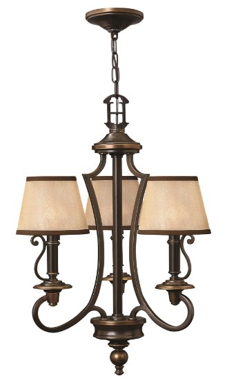 Foto para 60w Chandelier Plymouth CAND Olde Bronze Three Light