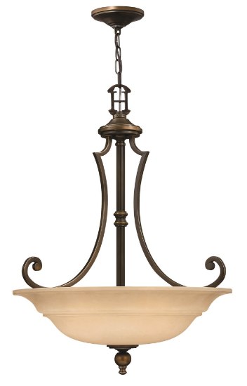 Picture of 75w Foyer Plymouth MED Mocha-Colored Olde Bronze Inverted Pendant