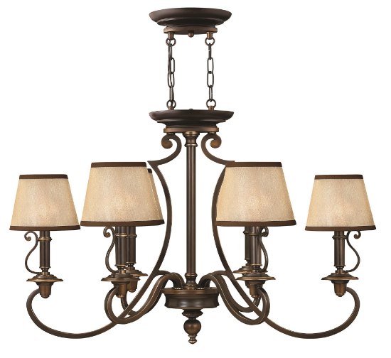 Picture of 60w Chandelier Plymouth CAND Olde Bronze Single Tier Foyer