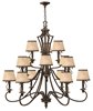 Picture of 40w Chandelier Plymouth CAND Olde Bronze Three Tier Foyer