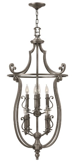 Foto para 60w Foyer Plymouth CAND Polished Antique Nickel Two Tier Foyer