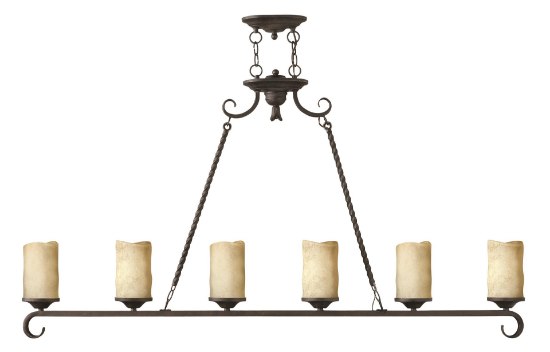 Foto para 100w Chandelier Casa MED Antique Scavo Olde Black Linear