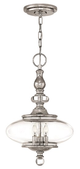 Picture of 60w Chandelier Wexley CAND Clear Polished Nickel Single Tier