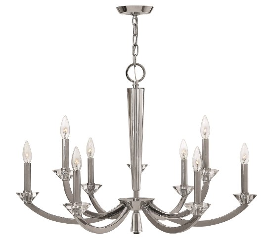 Foto para 60w Chandelier Hendrick CAND Chrome Single Tier Foyer