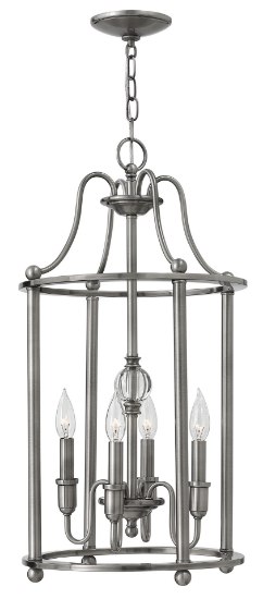 Picture of 60w Chandelier Elaine CAND Polished Antique Nickel Single Tier Foyer