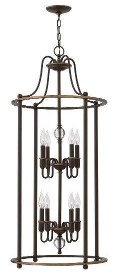 Picture of 60w Chandelier Elaine CAND Light Oiled Bronze Two Tier Foyer