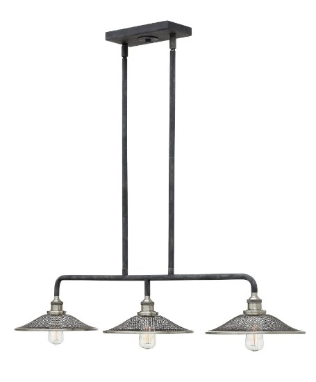 Foto para 60w Chandelier Rigby MED Aged Zinc Stem Hung Linear