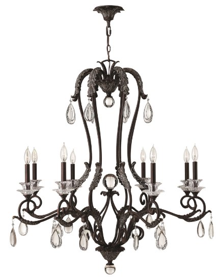 Foto para 60w Chandelier Marcellina CAND Golden Bronze Single Tier Foyer