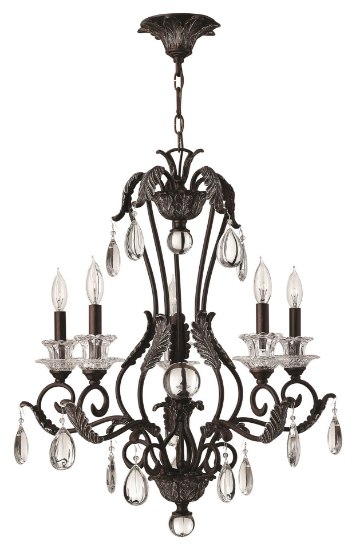 Foto para 60w Chandelier Marcellina CAND Golden Bronze Single Tier Foyer