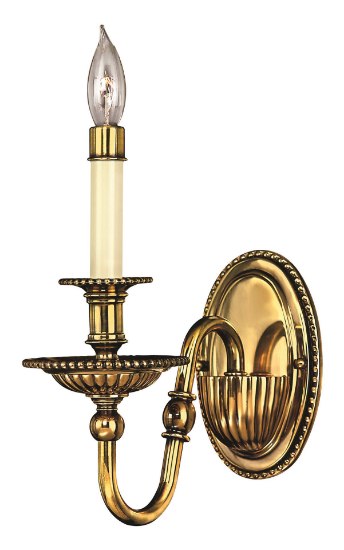 Foto para 60w Sconce Cambridge CAND Burnished Brass