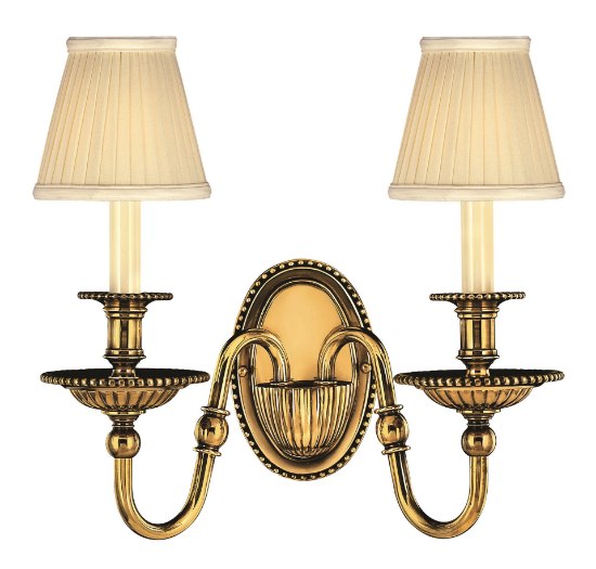 Picture of 60w Sconce Cambridge CAND Burnished Brass Two Light Sconce