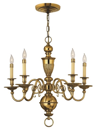 Picture of 60w Chandelier Cambridge CAND Burnished Brass Single Tier Foyer