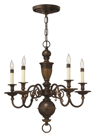 Foto para 60w Chandelier Cambridge CAND Olde Bronze Single Tier Foyer