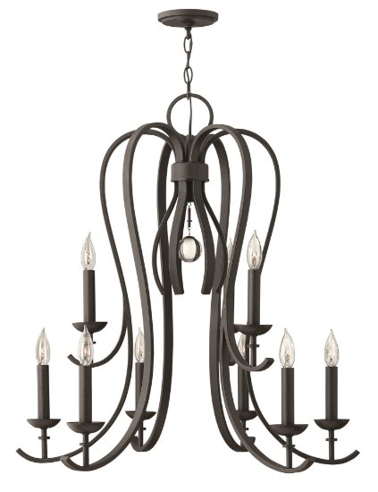 Picture of 60w Chandelier Marion CAND Textured Black Two Tier Foyer