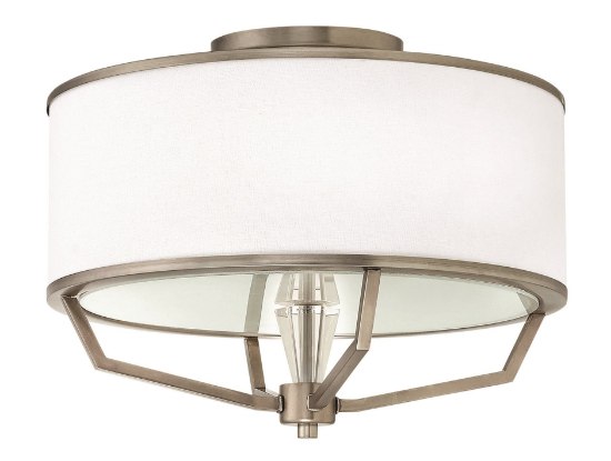 Foto para 100w Foyer Larchmere MED English Nickel Semi-flush Mount