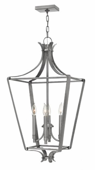 Foto para 60w Foyer Fleming CAND Polished Antique Nickel Single Tier Foyer