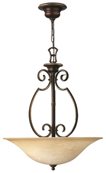 Foto para 100w Foyer Cello MED Vintage Faux Alabaster Antique Bronze Inverted Pendant