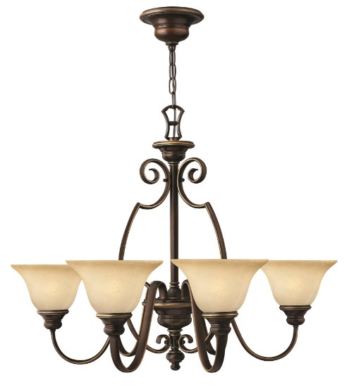 Foto para 100w Chandelier Cello MED Vintage Faux Alabaster Antique Bronze Single Tier Foyer