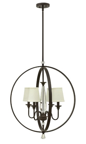 Picture of 60w Chandelier Waverly CAND Oil Rubbed Bronze Stem Hung Single Tier