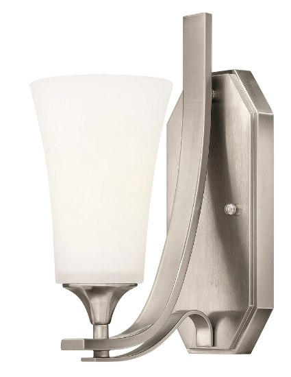 Picture of 100w Bath Brantley MED Etched Opal Brushed Nickel Sconce