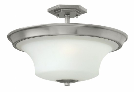 Picture of 48w Foyer Brantley LED Etched Opal Brushed Nickel Semi-flush Mount