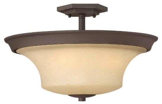 Picture of 48w Foyer Brantley LED Marbled Amber Oil Rubbed Bronze Semi-flush Mount