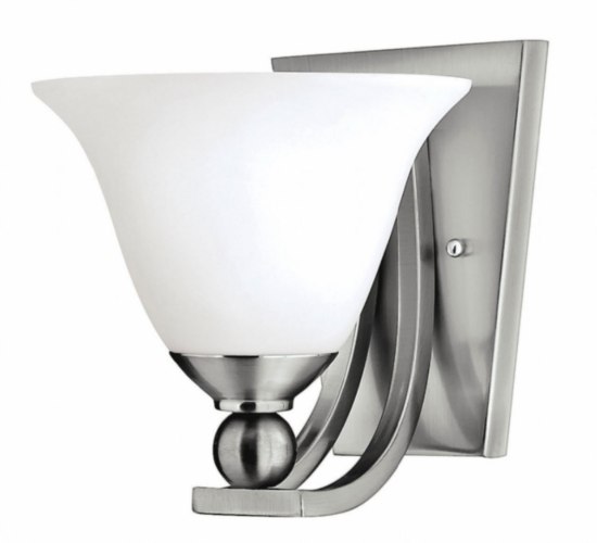 Foto para 15w Sconce Bolla LED Etched Opal Brushed Nickel