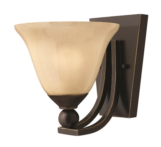 Foto para 100w Sconce Bolla MED Light Amber Seedy Olde Bronze