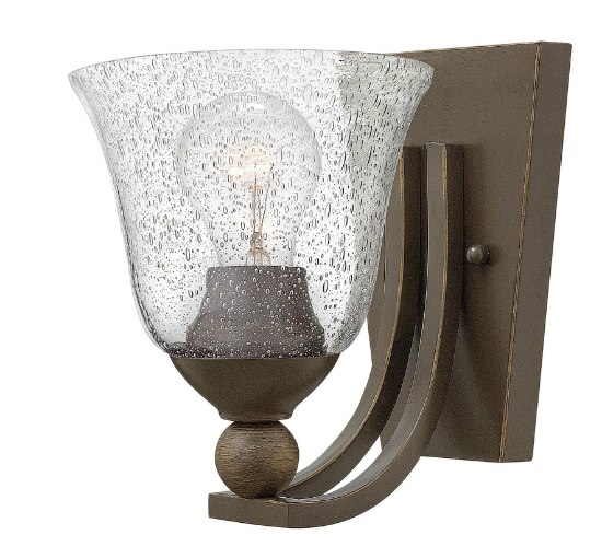 Foto para 100w Sconce Bolla MED Clear Seedy Olde Bronze