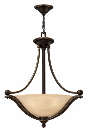 Foto para 48w Foyer Bolla LED Light Amber Seedy Olde Bronze Inverted Pendant