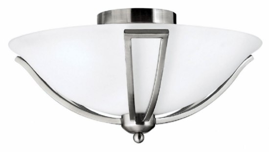 Picture of 32w Bath Bolla LED Etched Opal Brushed Nickel Flush Mount