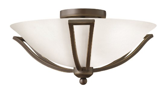 Picture of 75w Bath Bolla MED Etched Opal Olde Bronze Flush Mount