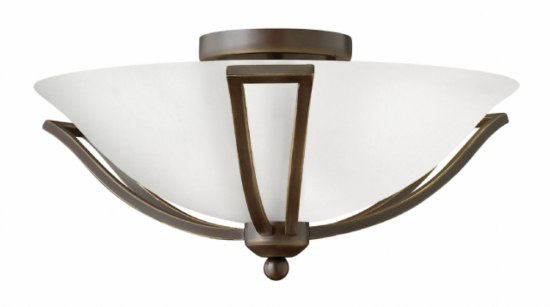 Picture of 32w Bath Bolla LED Etched Opal Olde Bronze Flush Mount