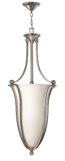 Picture of 60w Foyer Bolla CAND Etched Opal Brushed Nickel Inverted Pendant