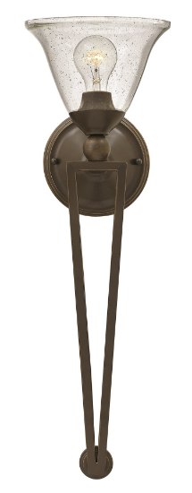 Foto para 100w Sconce Bolla MED Clear Seedy Olde Bronze