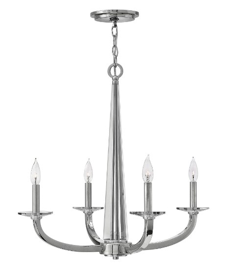 Foto para 60w Chandelier Ascher CAND Polished Nickel Single Tier