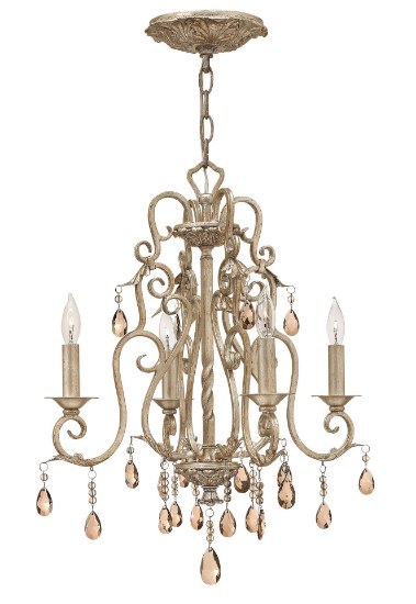 Foto para 60w Chandelier Carlton CAND Silver Leaf Single Tier