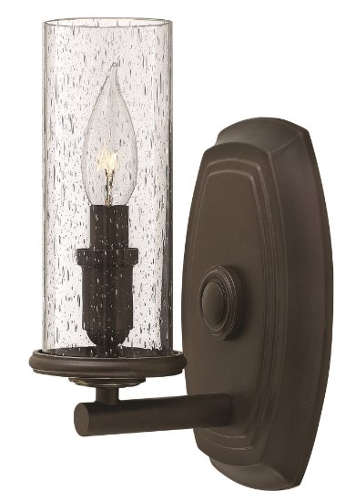 Picture of 60w Sconce Dakota CAND Clear Seedy Oil Rubbed Bronze