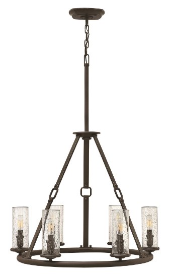 Picture of 60w Chandelier Dakota CAND Clear Seedy Oil Rubbed Bronze Single Tier