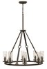 Picture of 60w Chandelier Dakota CAND Clear Seedy Oil Rubbed Bronze Single Tier Foyer