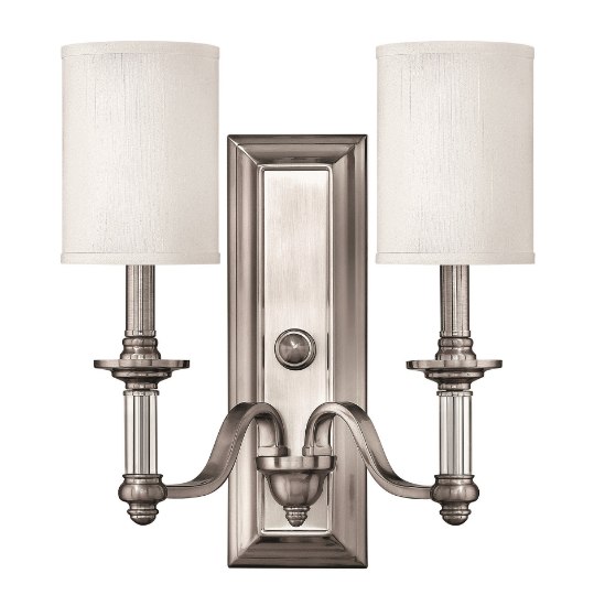 Picture of 60w Sconce Sussex CAND Brushed Nickel Two Light Sconce