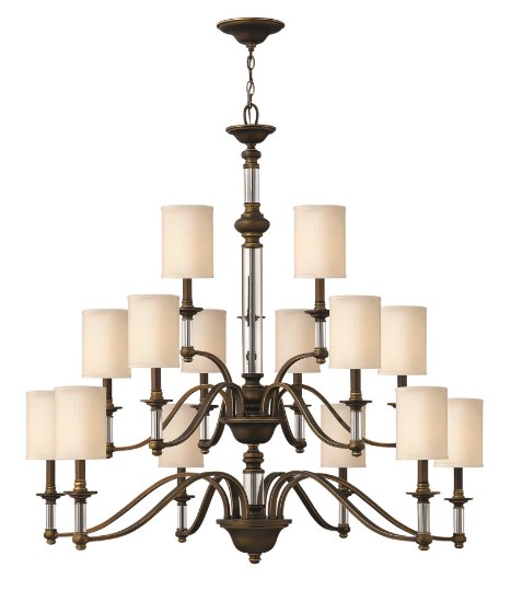 Picture of 40w Chandelier Sussex CAND English Bronze Three Tier Foyer