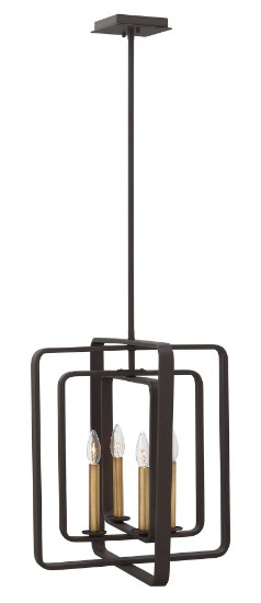 Foto para 60w Chandelier Quentin CAND Buckeye Bronze Stem Hung Foyer